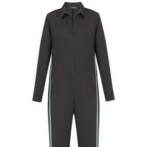 Cop Copine Jumpsuit w Green + White Stripe